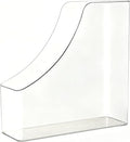 1 Pack Vertical File Holder Clear PET Desk Organizer and Storage Bins Holding for Magazines Binders Notebooks Envelopes File Organizer for Desk Multi-Purpose Document Organizer Work Desktops