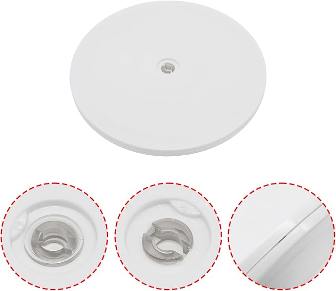 1 Pcs White 8 inch Acrylic Lazy Susan Rotating Turntable Organizer Bearings - Round Swivel Plate for Spice Rack, Table, Cake, Kitchen Pantry