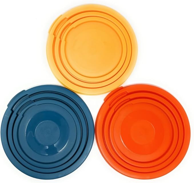 6-Piece Food Storage Containers with Lids, BPA Free, Microwave, Freezer, and Dishwasher Safe, Stackable, Assorted Colors (3, Round)