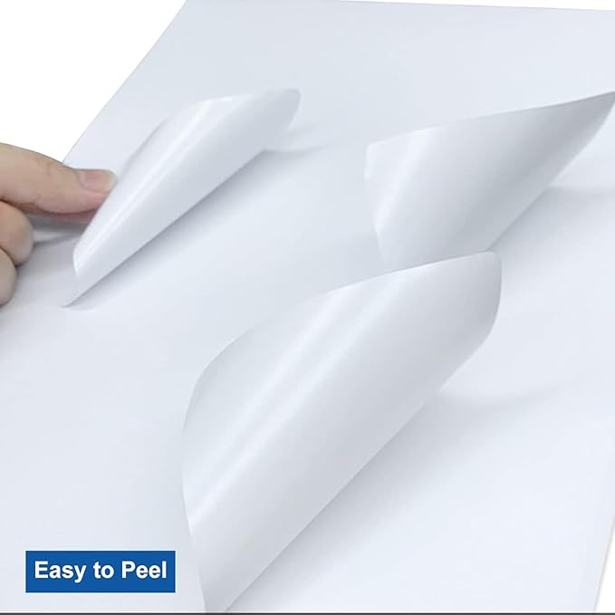 3 1/3" x 4" Printable Label White 500 Sheets, Sticker Label Paper for Laser and Inkjet Printers Compatible 5164 8164 Shipping Address Labels