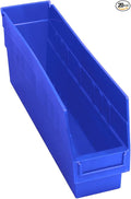 Quantum Storage QSB203BL STORE-MORE Part Organizer Blue Bins 18" L x 5" W x 6" H 20 Pack
