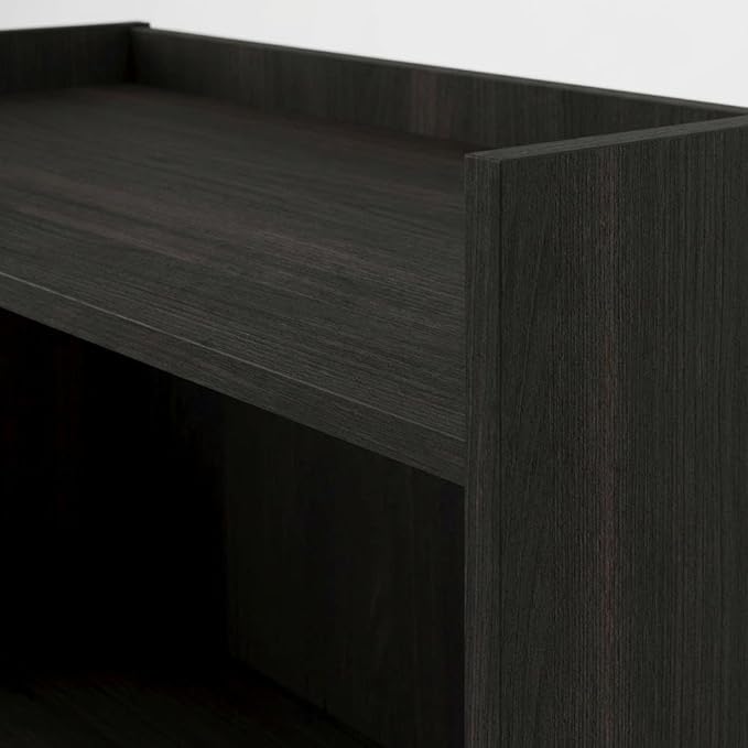 Furnifact Espresso Bookcase with Sturdy Wooden Construction, Elegant Design, Ideal for Home or Office Storage, Single Piece