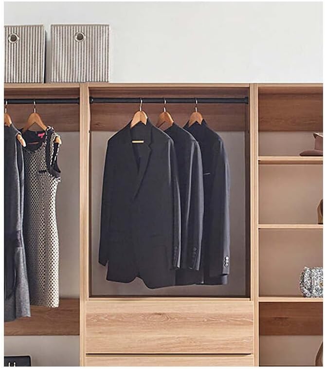 Maykoosh Closet System Organizer - Customizable Walk-in Wardrobe Storage Oak/Model BDE 3 Closet