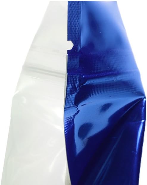 100PCS Customized Mylar Zipper Bags,Clear Front Resealable Packaging Pouches For Food Storage,Single Color Printing for Logo/Text/QR Code (Blue, 6.5 * 9CM/2.6"*3.5"-100PCS-One Color Print)