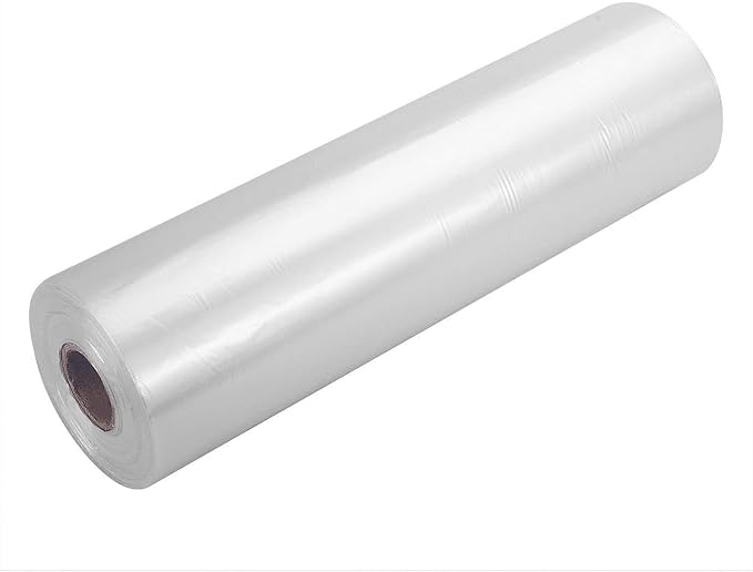 9527 Product 12" x 20" Clear Plastic Produce Bag, Food Storage Bag on a Roll, 350 Bags One Roll (4 Rolls), Freeze/Heat Clear Bag for Bread, Meat, Vegetables, Fruits