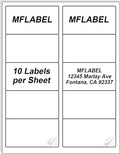 MFLABEL 2x4 Shipping Labels - 25 Sheets (250 Labels) for Laser & Inkjet Printers, 10-UP FBA Address Stickers, Matte White Self-Adhesive Mailing Labels for Packages, Boxes, envelopes