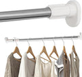 Closet Rod Adjustable Closet Rod for Hanging Clothes Heavy-Duty Tension Rod | Rust-Resistant Tension Bathroom Rod for Window, Bathroom, Closet, Room Divider Without Drilling 19.68 To 31.49 Inch