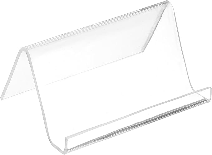 PATIKIL Business Card Holder for Desk, Acrylic Business Card Holders Shine Card Stand Organizer Cards Display for Office Exhibition, Clear