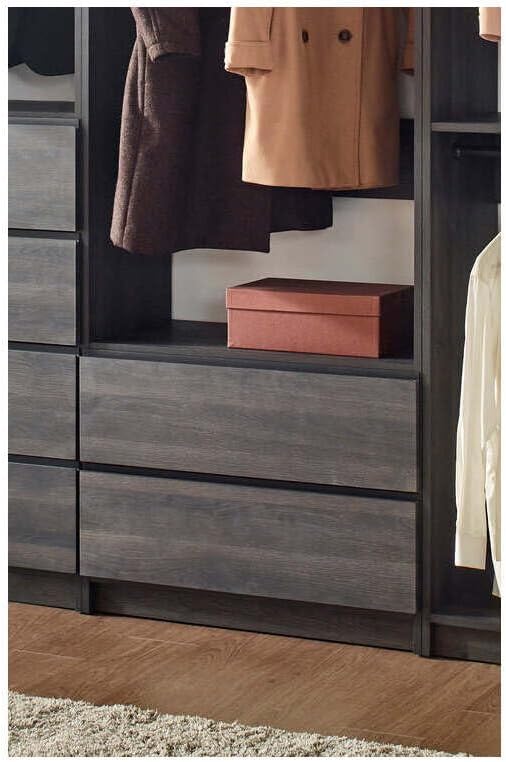 Maykoosh Closet System Organizer - Customizable Walk-in Wardrobe Storage Black/Model ECDA 4 Closet