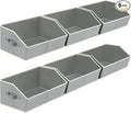 Homsorout Large Storage Bins Baskets - 6 Pack Closet Storage Cubes, Fabric Baskets for Organizing, Cube Organizer Bins with Handles, Foldable Boxes for Clothes, Towels, Grey