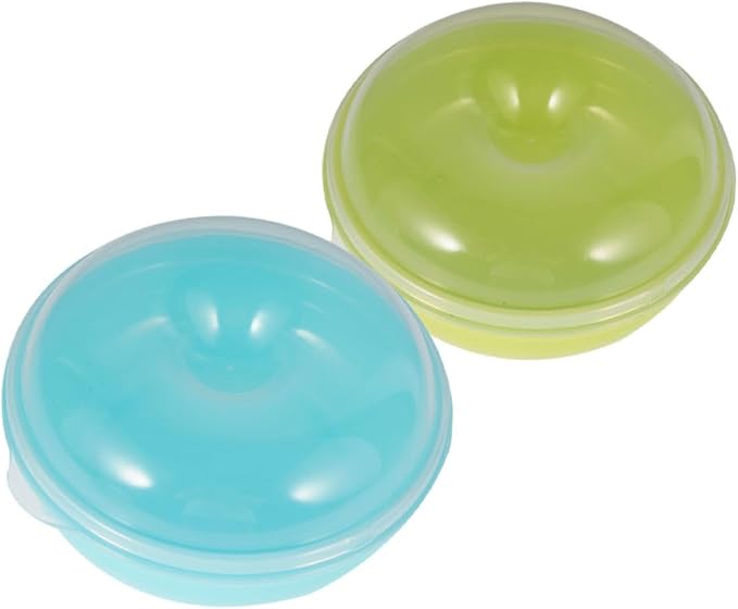2pcs Airtight Doughnut Bread Storage Containers Bagel Keeper Boxes for Freezer and Microwave Portable Bread Organizer for Kitchen and Bakery Countertop
