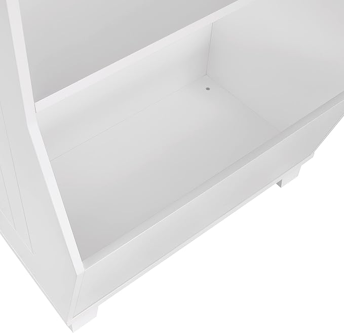 RiverRidge Kids Bookshelf with Veggie Storage Bin and 2 Open Shelves - Kids Storage Organizer, Toy Shelf & Book Shelf with Deep Veggie Bin and Top Toy Display Area