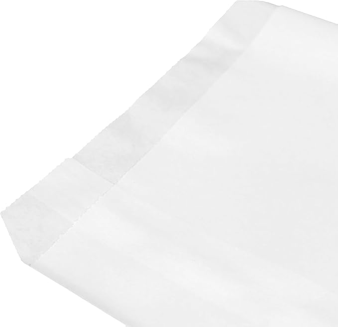 SSWBasics Small Kraft Paper Merchandise Bags - 6'W x 9'H, Case of 1000 - White Gift and Lunch Bags for Retail, Parties, and Events