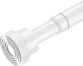 Spring Tension Rods 33 to 45 inch Adjustable Tension Curtain Rod No Drilling Expandable Small Tension Rod White Spring Loaded Curtain Rods for Windows, Doors, Doorway, Closet