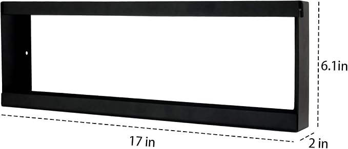 Deveosa Magazine Holder Wall Mounted - Black Minimalist Metal File Rack Hanging Brochure Storage Organizer Comic Display For Living Room Bathroom Waiting Room Home Office Decor (17 inch)