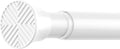 Adjustable Spring Curtain Rod 30-63 inch, Tension Curtain Rod No Drilling, Spring Loaded Curtain rods for Window Doorway Kitchen, White