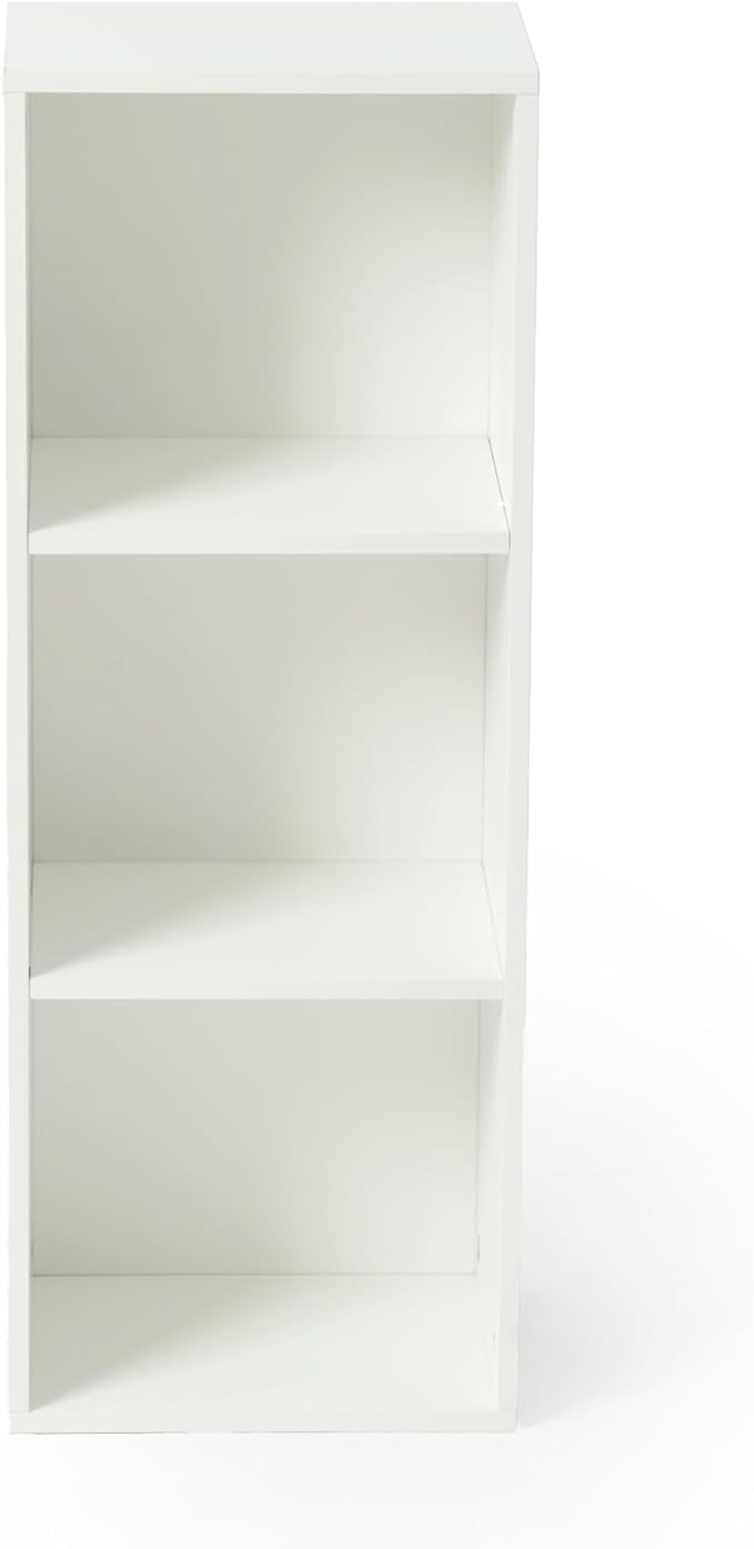 FurnitureR Basics Cube Storage Organizers - can be Combined Freely, Closet Storage Cabinet Shelf, Stackable Cubby Shelf for Bedroom, Office, Study, Classroom, White