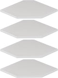 JJL Corner Shelf, 12 Inch Corner Shelf Wall Mounted with Wire Hole, 4 Tier 13.3 Inch Deep Wooden Corner Hanging Shelves for Wall Storage, for Speaker, Cable Box, White