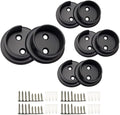 QCAA Heavy Duty Solid Metal Closet Rod Socket Set, 1-3/8'', Oil-Rubbed Bronze, 4 Pair, Made In Taiwan