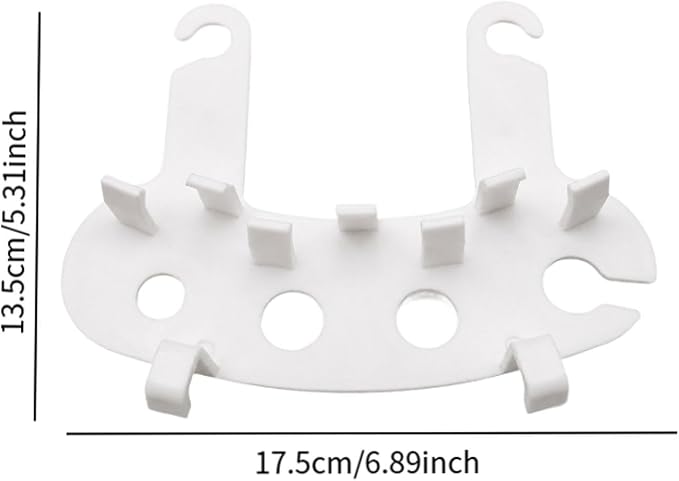harayaa 5 Gallon Bucket Brush Bracket Organizer Rack Multipurpose Storage Brushes Holder, White