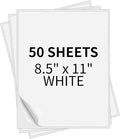 Full Sheet Labels 8.5” x 11” Sticker Paper Matte White, Large Shipping Label Paper for Inkjet Laser Printer, 50 Counts