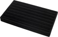 Velvet Jewelry Organizer Trays Black Stackable Jewelry Storage Display Tray, 8 Rolls