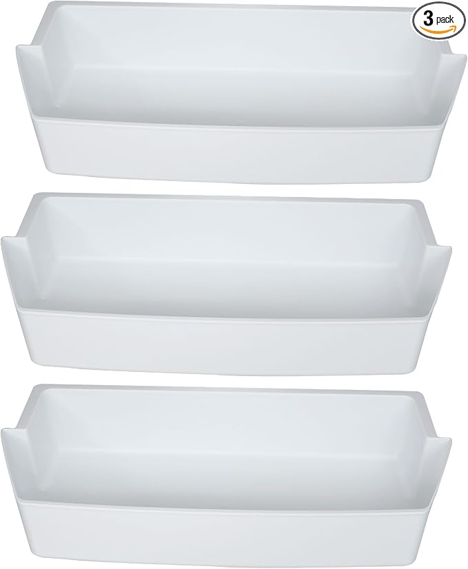 2187172 Refrigerator Door Shelf Replacement Compatible with Frigidaire Whirlpool Amana Estate Refrigerator Shelves AP6006028, 2187194, AP3853103, PS328468, PS986890, 3046299 Door Bins (3 Pack)