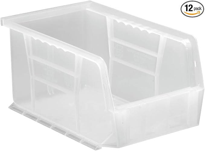 Quantum Storage QUS221 Ultra Stack and Hang Bins - 9-1/4" x 6" x 5" - 12 Pack