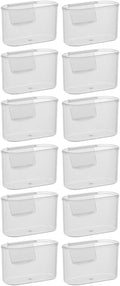 Garneck 12pcs Fridge Sauce Bag Holder Organizer Fridge Side Door Storage Box for Sauces and Seasonings Easy to Install Space-saving Kitchen Accessory