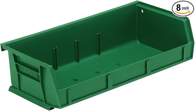 Quantum Storage QUS232 Ultra Stack and Hang Bins - 5-3/8" x 11" x 3" - 8 Pack