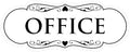 All Quality Designer Office Sign | Easy Installation - White - Small (1 Pack)