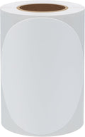 Hybsk White Permanent Color-Code Dot Stickers Round Semi Gloss Paper Stickers Adhesive Label (4 inch)