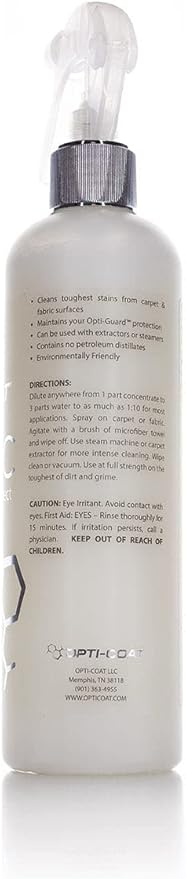 OPTI-COAT – Fabric Clean & Protect – Clean Away Grease, Stains, & Spills from Fabric & Carpet Surfaces; Leaves Polymetric Protectant (16 Fl. Oz.)