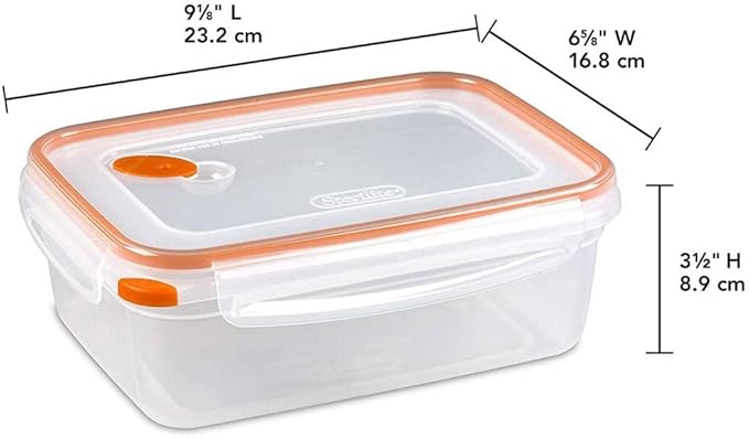 Sterilite 03221106 8.3 Cups Rectangle Ultra-Seal Container