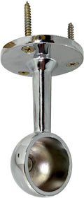 32mm Diameter Closet Rod End Hanger | Polished Chrome | 1 Pack