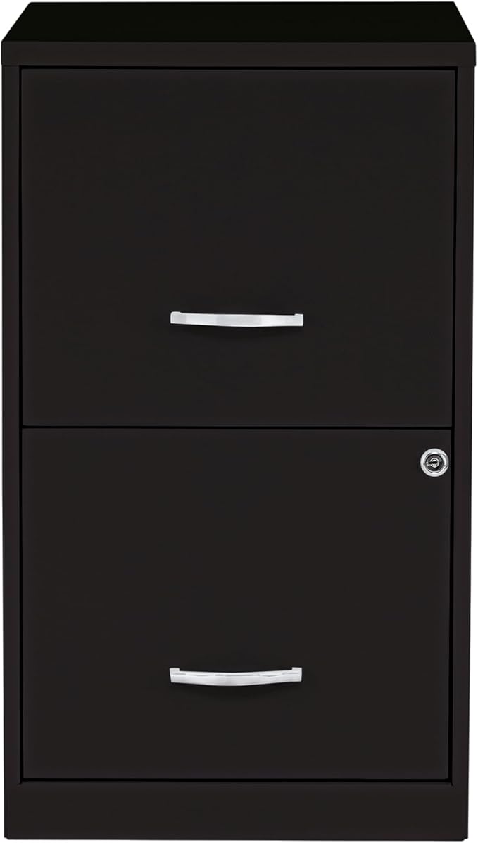 NuSparc 2 Drawer Locking Filing Cabinet | Pre-Assembled Steel Construction | Space-Saving Design is Perfect for Home and Small Office | Letter-Size | Assembled in North America