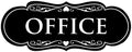 All Quality Designer Office Sign | Easy Installation - Black - Large (1 Pack)