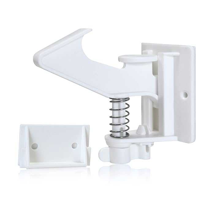 Vmaisi 20 Pack Cabinet Locks Child Safety Latches Easy Install No Drill | Upgraded Stronger Adhesive Installation with Temple - Baby Proofing Cabinets Drawers Locks