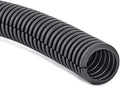 Electriduct 1/2" Wire Loom Polypropylene Slit Corrugated Flexible Conduit Split Cable Sleeve - 100 Feet (Black)