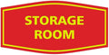 Signs ByLITA Fancy Storage Room Sign (Red/Yellow) - Large 2 Pack