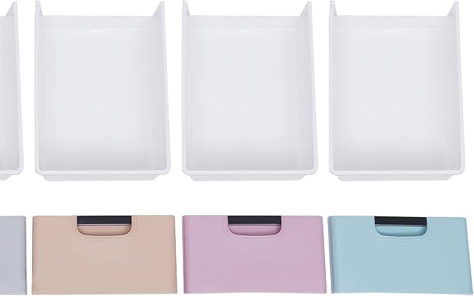 Plastic Storage Cabinet Stackable Storage Cart 5 Drawer Containers Storage Organizer Unit Mobile Stacking Bins [Multi Color 11.8"x15.7"x33.1"]