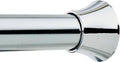 Amazon Basics No Drill Spring Tension Curtain Rod, Adjustable 54-90" Width, Chrome, Classic Finial