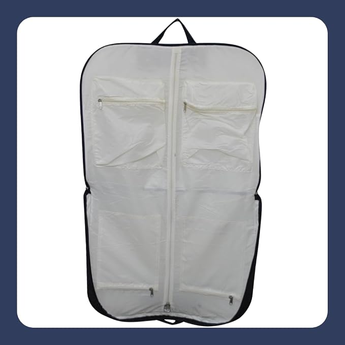 NGIL Glitter Travel Hanging Garment Bag (Quilted-Navy) | Garment Bag for Girls, Cheer Travel Bag, Dance Competition Bag, Cheer Dance Competition, Beauty Pageant
