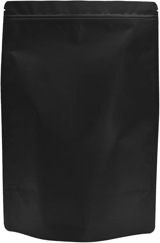 50PCS Smell Proof Resealable Pouch Bags,ULIFESTAR Aluminum Foil Flat Food Storage Bag,Sealable Pcsaging Zipper Pouches with Tear Notches for Pcsaging Lipgloss,Jewelry,etc(20*30cm/7.87*11.81",Black)