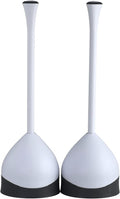 Clorox Toilet Plunger with Hideaway Caddy,– for Bathroom Organization and Storage,Bathroom Accessories,Toilet Unclogger,with Holder,White,(Pack of 12)