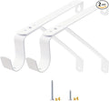 Yarssihha 2 Pack Adjustable Closet Rod Bracket, Wall Mounted Closet Shelf Bracket, White Closet Rod Support Bracket with Screws