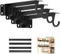 Heavy Duty Closet Rod Bracket with Closet Rod（11-47in Support 200lbs | L-Shaped Wall Mount Closet Shelf Brackets with Adjustable Hanging Rods Hanging Kit for Laundry Wardrobe Bathroom Kitchen