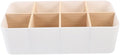 STOBAZA 6 Compartment Bamboo Storage Box 5X5X3 Inch Desktop Organizer for Kitchen Office and Home Storage Bins and Containers