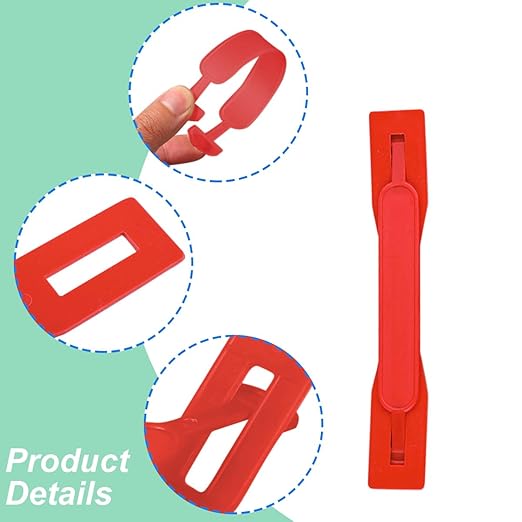 Plastic Cardboard Box Handles Box Handles Lifting Moving Straps for Small Box Carton 100 Sets,Red