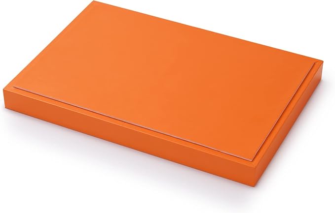 Oirlv Orange Leather Ring Display Tray
